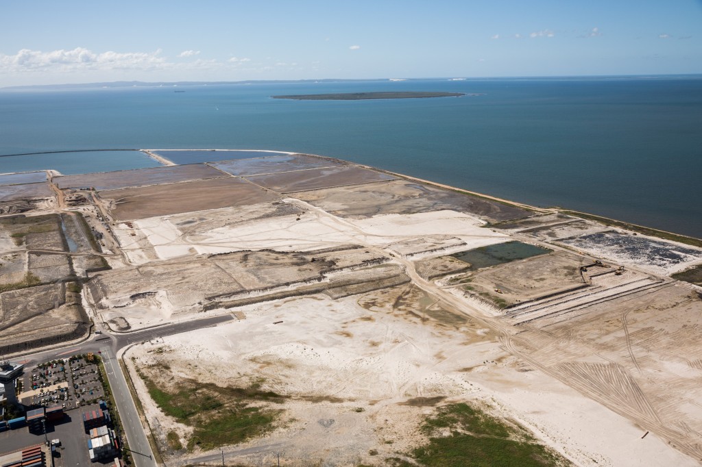 Port of Brisbane reclaimed land in 2013